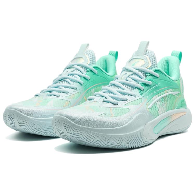 XTEP Wear resistant And Lightweight Low top Rotation Systems Basketball Shoes Men’s Cyan