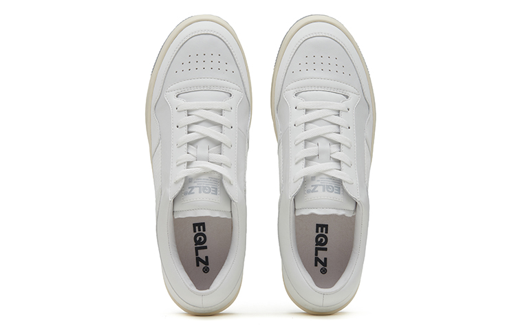 EQLZ EQUALIZER 1970 Lightweight Low top Vintage Basketball Shoes White Gardenia Made In USA Nappa Genuine Leather