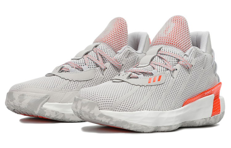Мужские кроссовки adidas Dame 7 GCA (серо-оранжевые) — фото 3