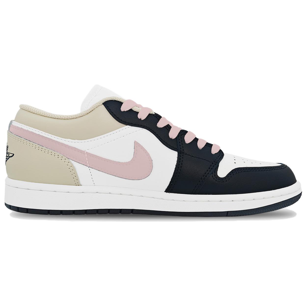 Jordan Air Jordan 1 Vintage Basketball Shoes Unisex Low Top Pink/White/Black