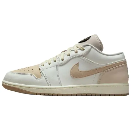 Jordan Air Jordan 1 Low top Vintage Basketball Shoes Men's White Brown