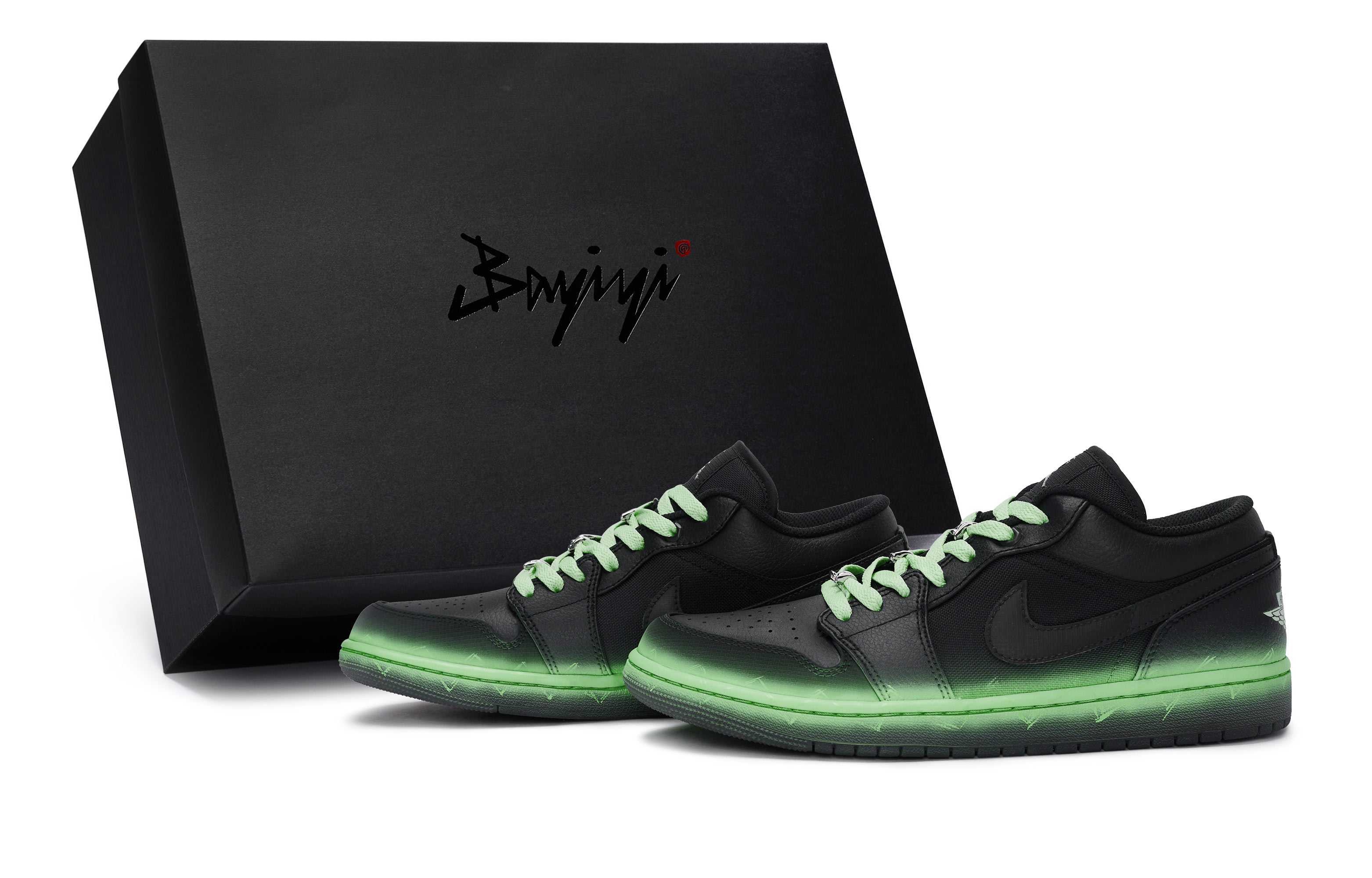 Jordan Air Jordan 1 811 Manufacturing, Current Surge Green, Special Shoe Box Slip Resistant Abrasion Resistant