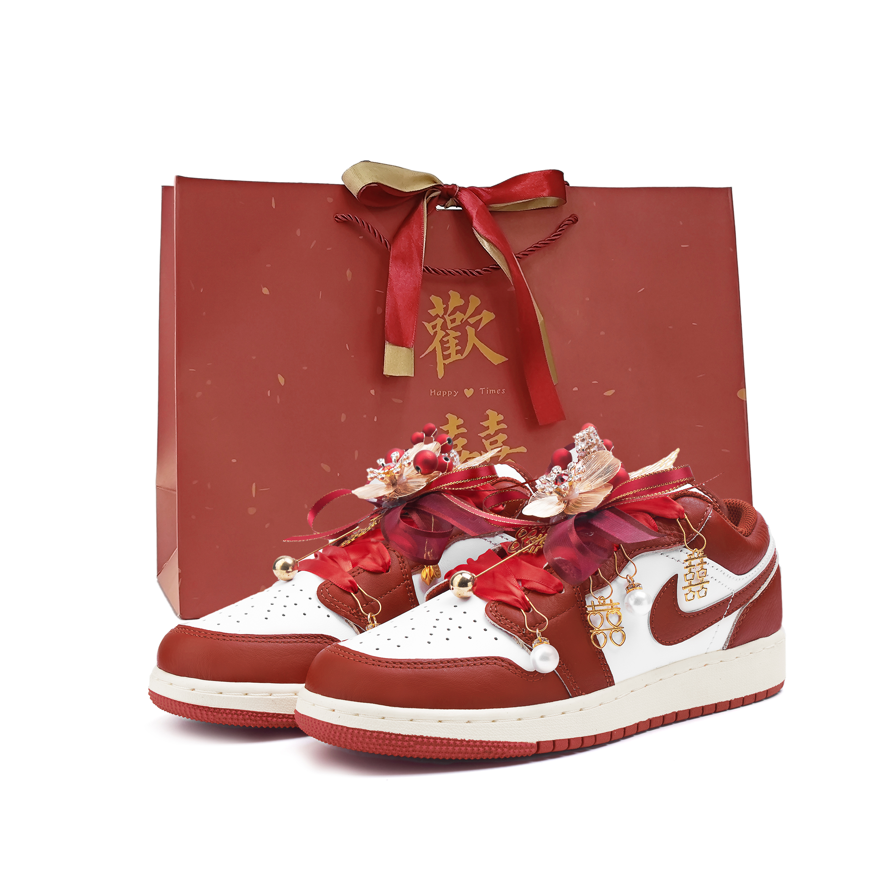 Jordan Air Jordan 1 Low top Vintage Basketball Shoes Women’s Red