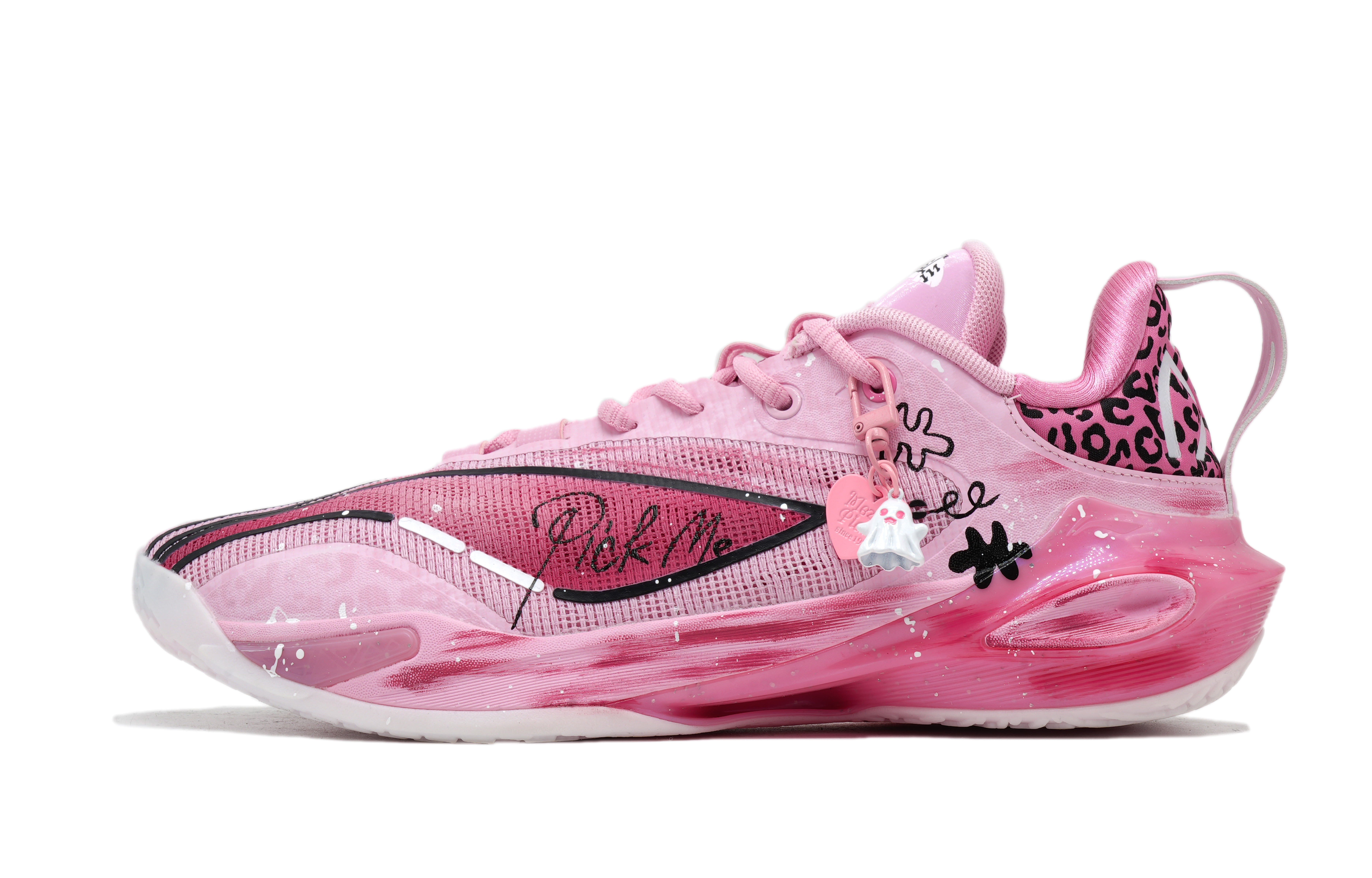 Li Ning Speed 11 Cushioning Slip Resistant Abrasion Resistant Low top Basketball Shoes Men’s Pink