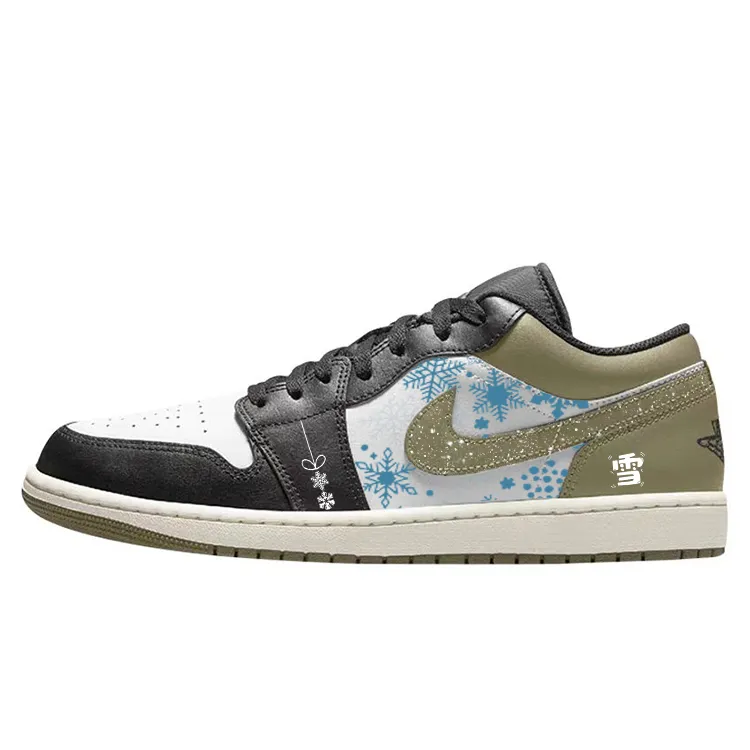 Jordan Air Jordan 1 Vintage Basketball Shoes Unisex Low Top White/Green