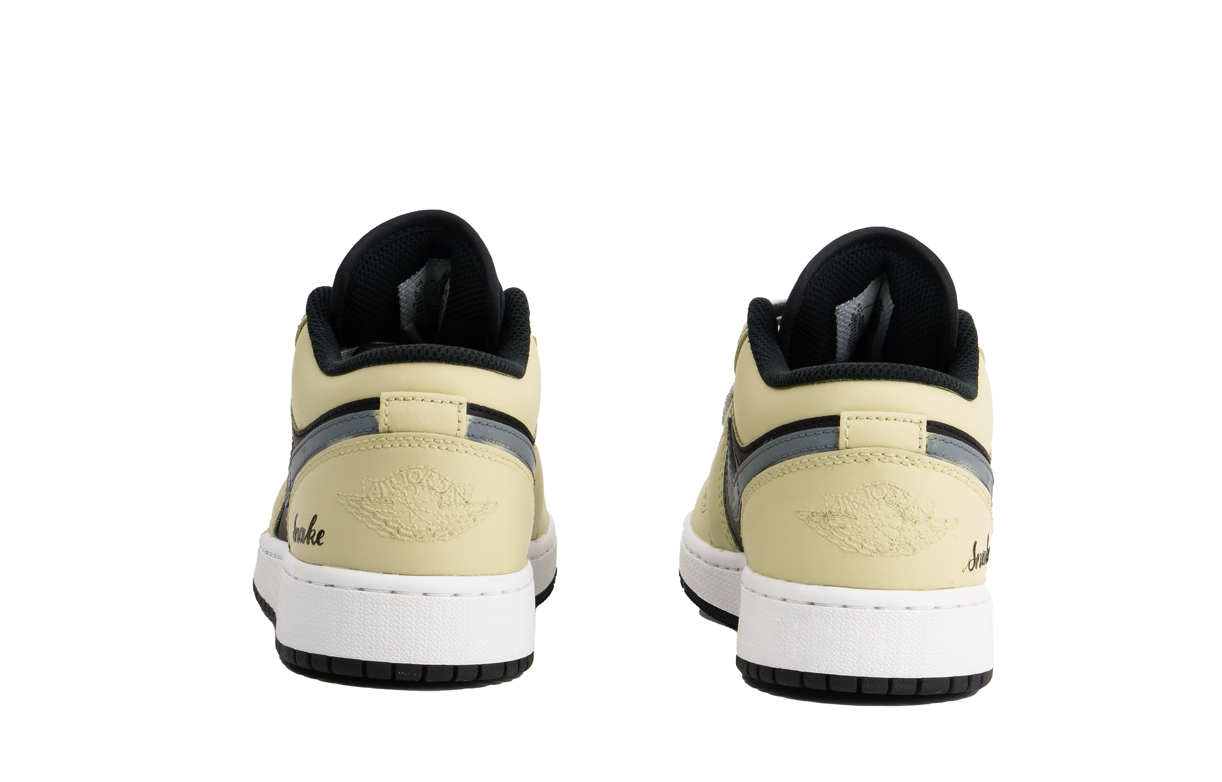 Jordan Air Jordan 1 Cushioning, Wear Resistant Low top Vintage Basketball Shoes Unisex Khaki