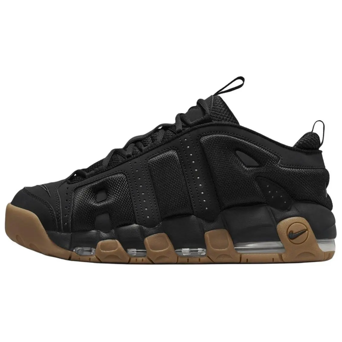 Nike Air More Uptempo Low Black Gum