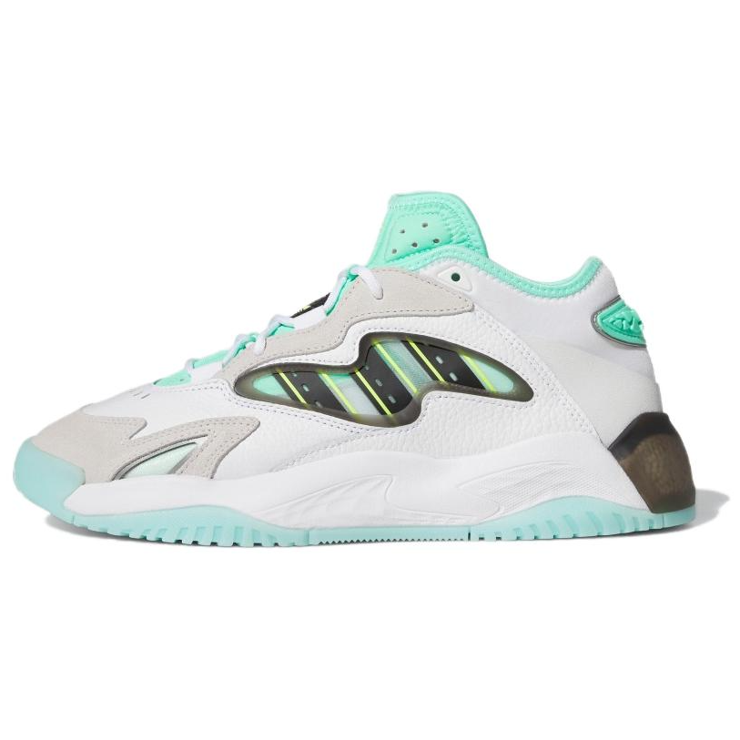 Adidas Originals Streetball Slip Resistant Abrasion Resistant Low top Basketball Shoes Unisex White Green