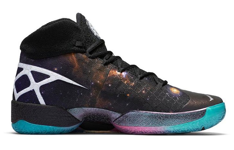 Мужские кроссовки Jordan Air Jordan 30 Quai 54 Cosmos OG (черно-сине-белые) — Чёрный / синий / белый — фото 2
