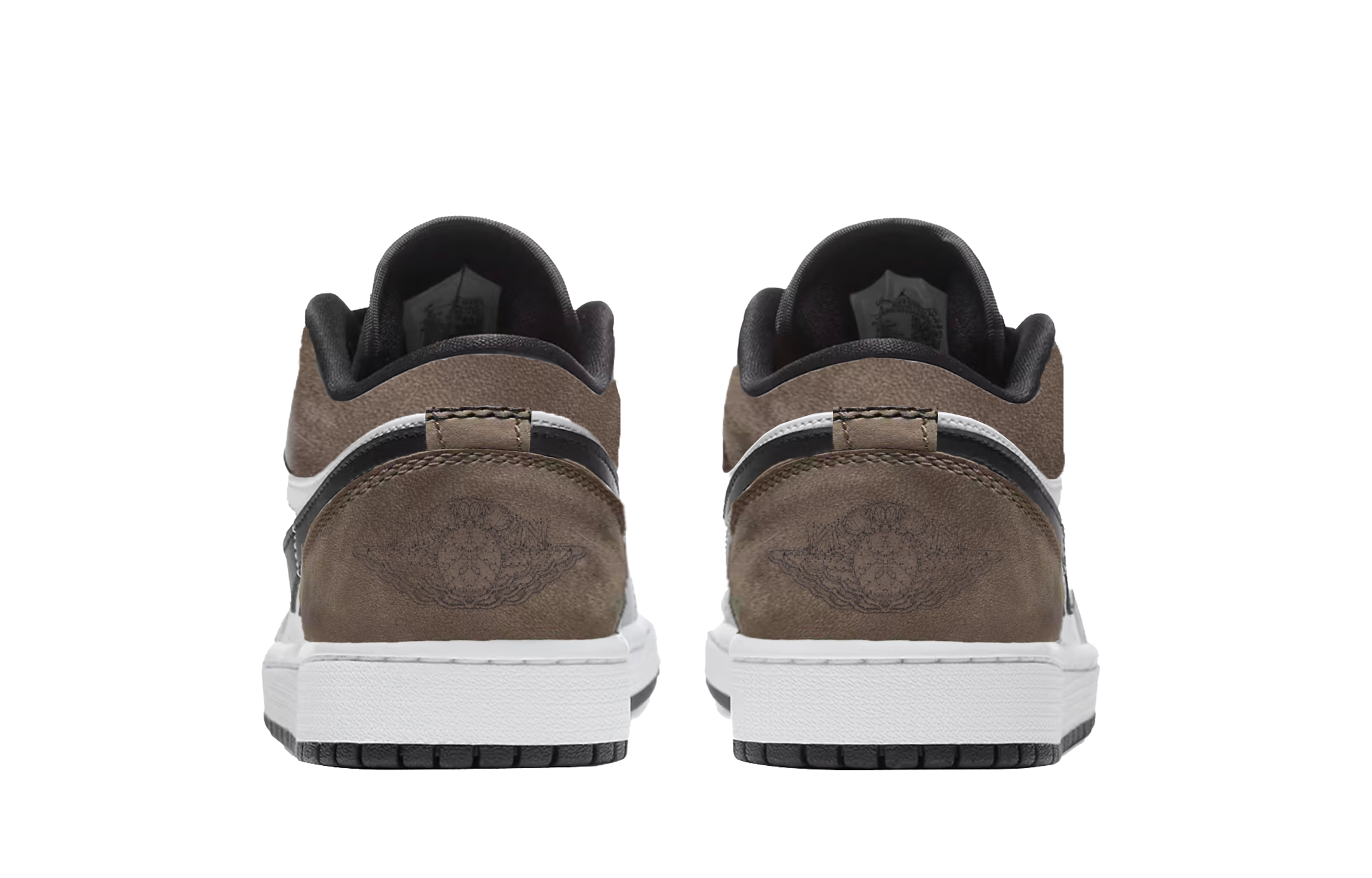 Jordan Air Jordan 1 Abrasion Resistant Abrasion Resistant Low top Vintage Basketball Shoes Unisex Black Brown