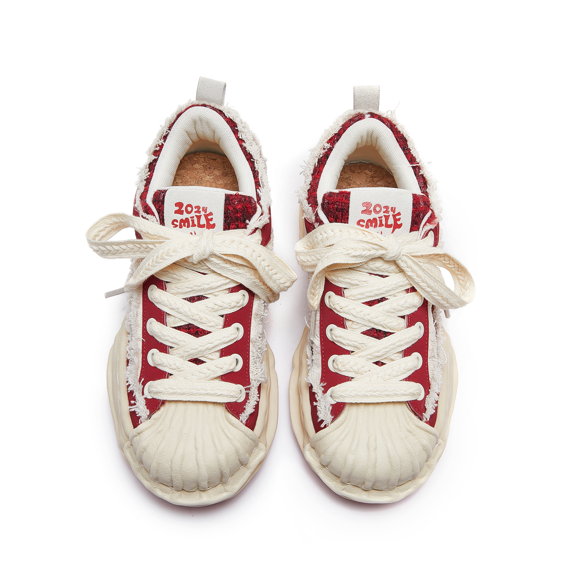 MQMS Skateboard Shoes Unisex Low Top Red