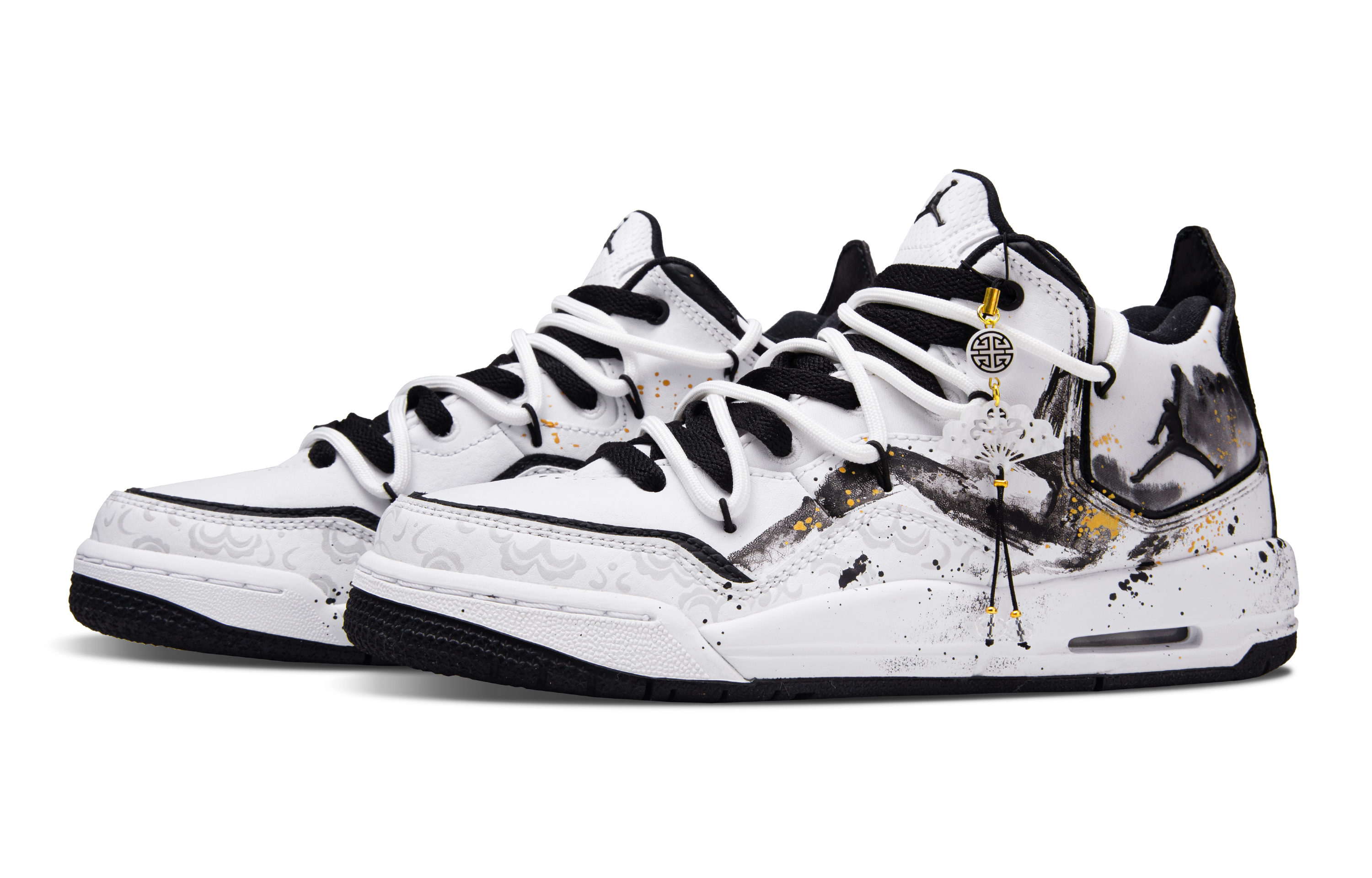 Jordan Courtside 23 Comfortable Synthetic Leather Mid top Basketball Shoes Unisex White