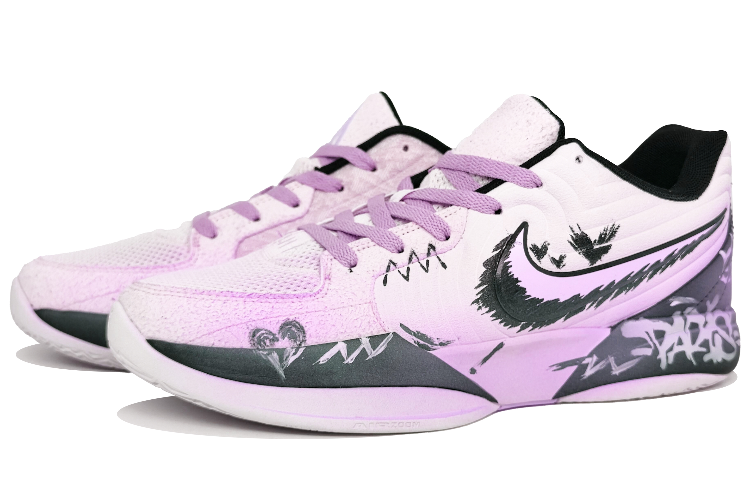 Nike Ja Morant 2 Abrasion Resistant Low top Basketball Shoes Unisex Active Purple