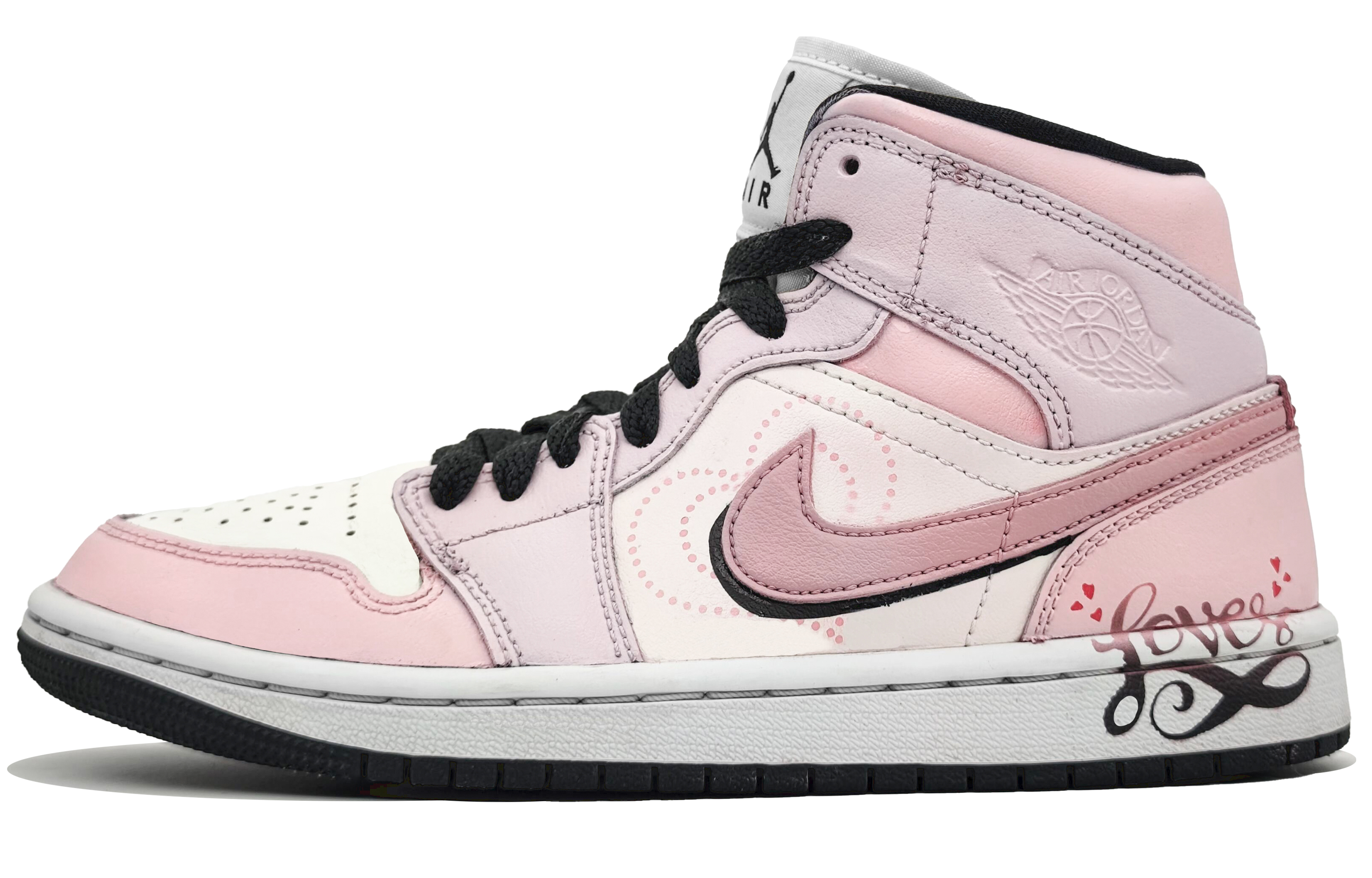 Jordan Air Jordan 1 Slip Resistant High top Vintage Basketball Shoes Men’s Love Pink