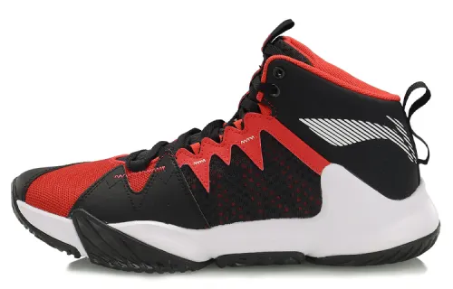 Li Ning Storm OUTDOOR Q Rebound Synthetic Leather, Textile Cushioning Slip Resistant Abrasion Resistant Mid top