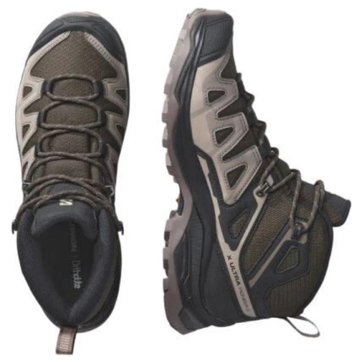 SALOMON X Ultra Pioneer 2 Slip Resistant Abrasion Resistant Mid top Hiking Shoes Women’s Coffee Brown