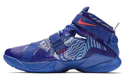 Nike Zoom soldier 9 James Soldier 9 Comfortable and versatile non-slip low top basketball shoes men's blue