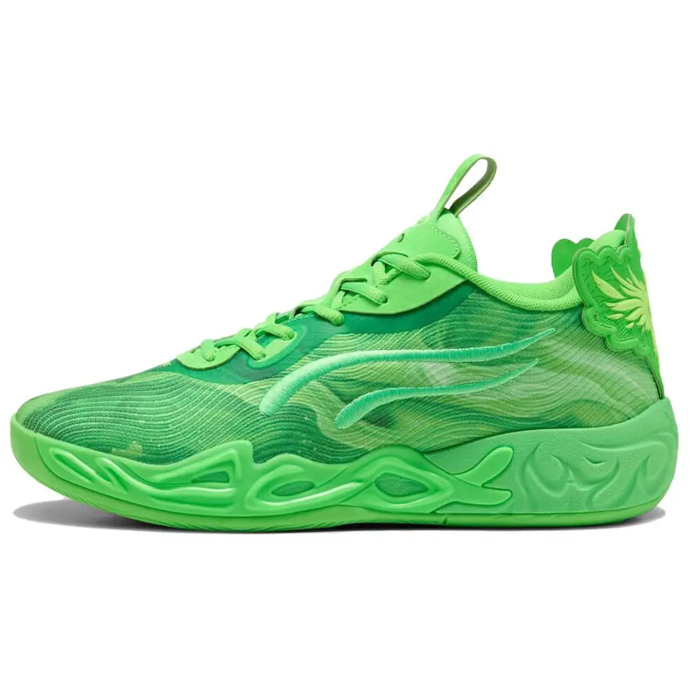 PUMA MB.04 Abrasion Resistant Abrasion Resistant Low top Basketball Shoes Unisex Green