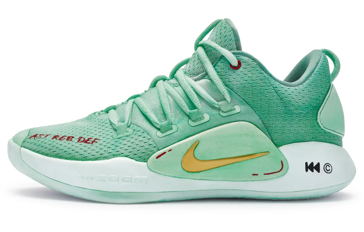 Nike Hyperdunk 10 811 Slip Resistant Abrasion Resistant Low top Basketball Shoes Men's Green Gold Red