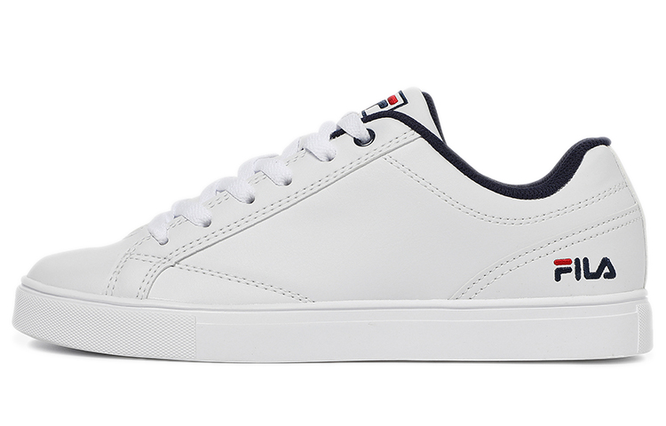 FILA Elite Coat Casual Low top Skateboard Shoes Unisex White Black Korean Style