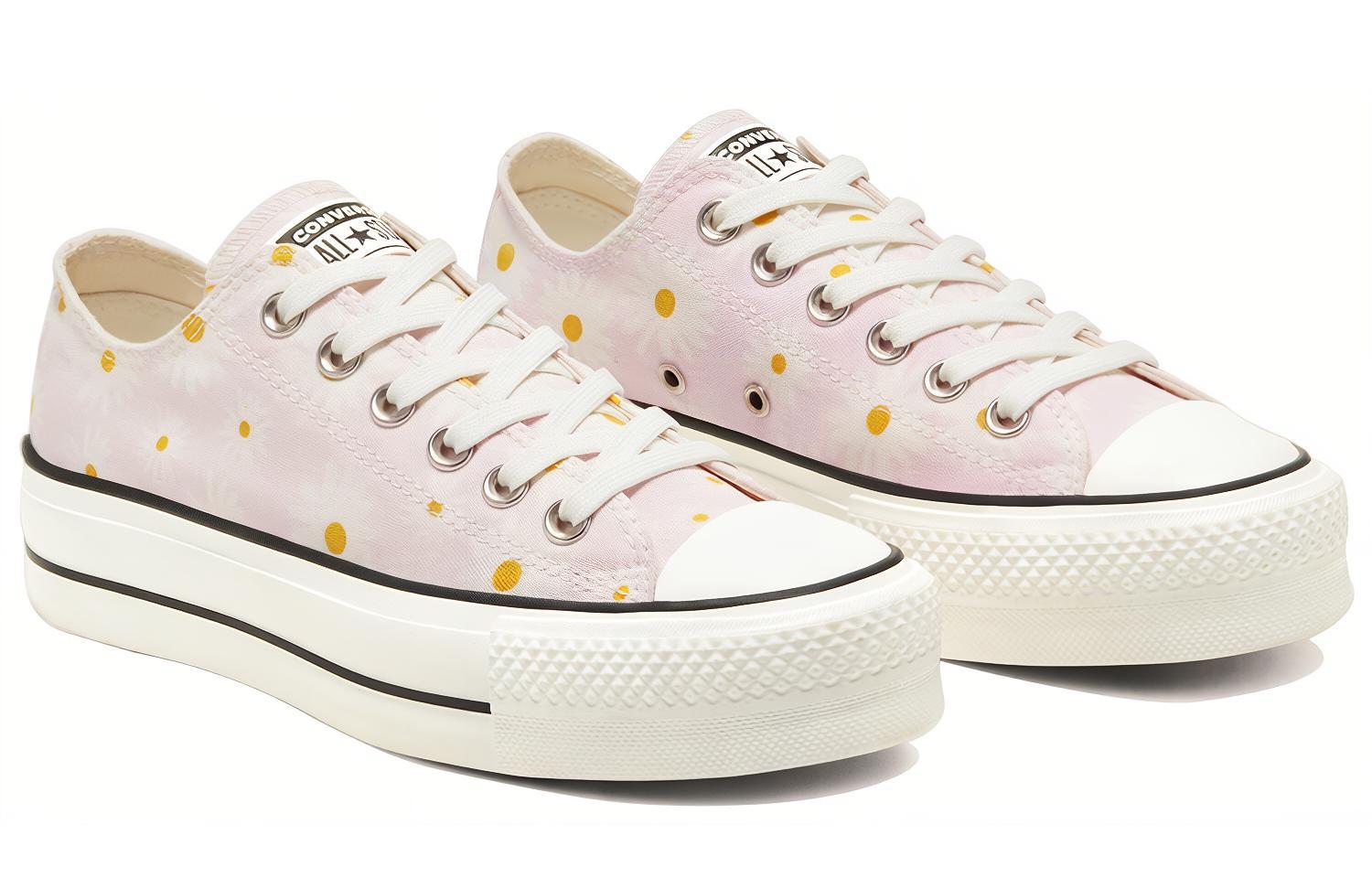 Женские кеды Converse Chuck Taylor All Star Camp Daisies Platform (розовый) — фото 3