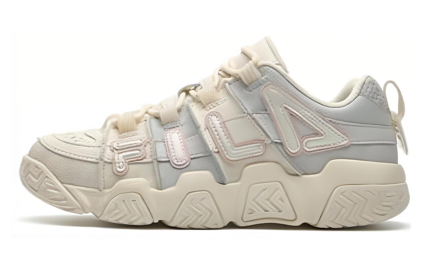 FILA FUSION Puffy Shoes Low top Basketball Shoes Women’s White