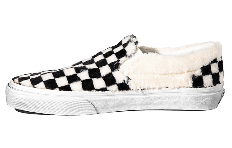 Кеды Vans slip-on sherpa' (черно-белые) — фото 2