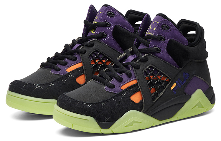 FILA FUSION Cage Mid top Vintage Basketball Shoes Women’s Black Purple