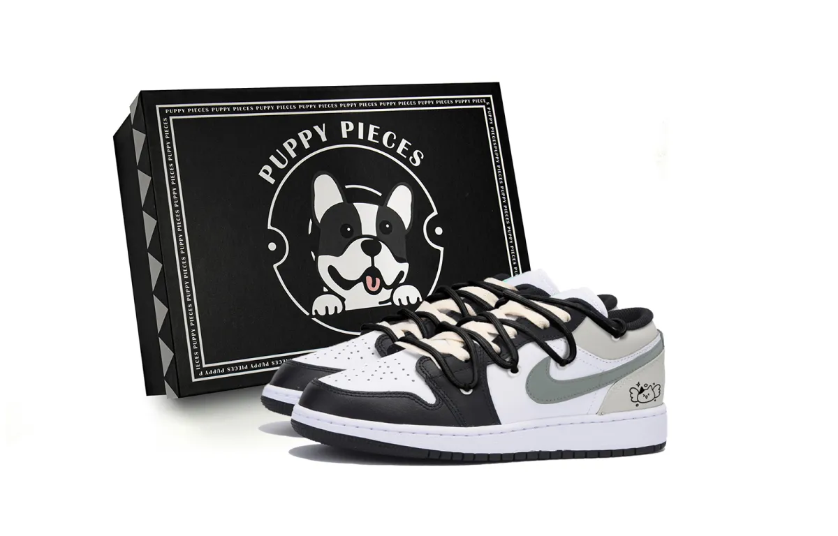 Jordan Air Jordan 1 Vintage Basketball Shoes Men's Low Top Black Gray