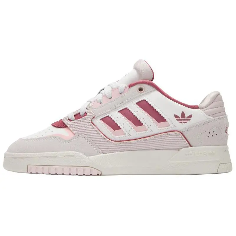 Adidas Originals Drop Step Slip Resistant Abrasion Resistant Low top Skateboard Shoes Unisex White Pink