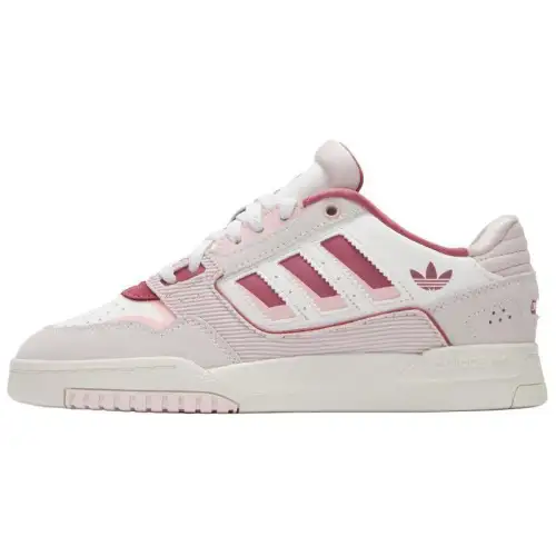 Adidas Originals Drop Step Slip Resistant Abrasion Resistant Low top Skateboard Shoes Unisex White Pink