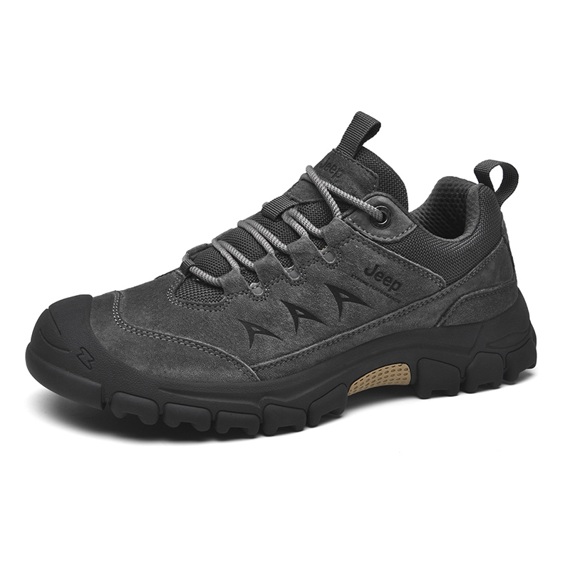 Jeep Comfortable Cushioning Slip Resistant Breathable Height Increasing Low top Mountaineering Shoes Men’s