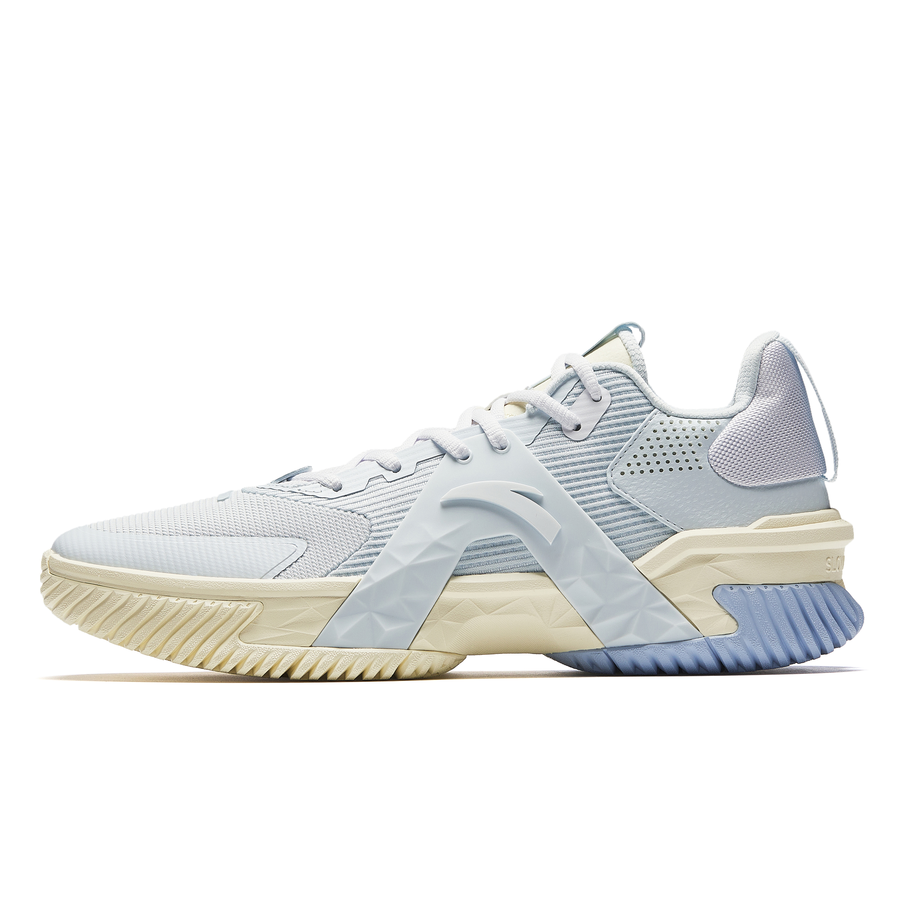 ANTA Airspace 5 Basketball Shoes Men’s Low Top Light Mist Gray/Anta White