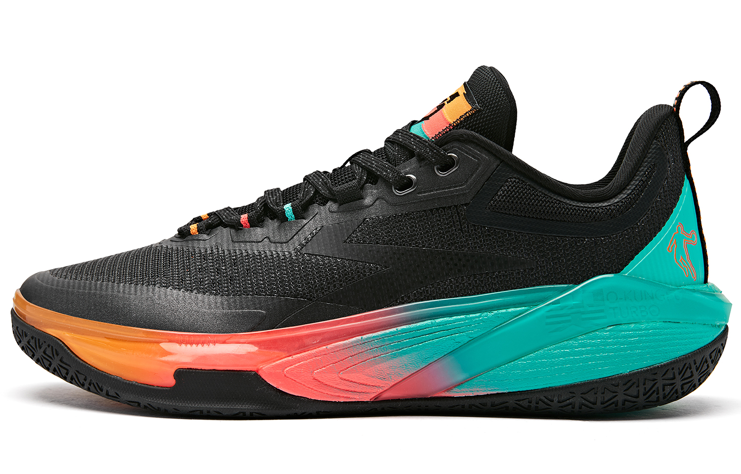 QIAODAN Prickle 7.0 PRO Q KUNGFU TURBO Cushioning Slip Resistant Low top Basketball Shoes Men’s Black Blue Green
