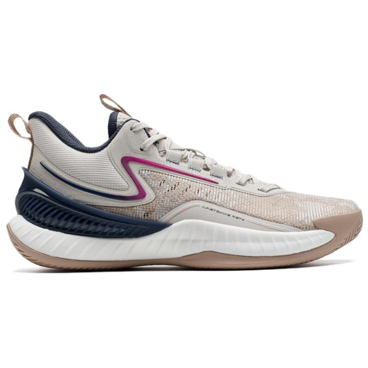 XTEP Jie Ao 2 Comfortable And Trendy Fabric Slip Resistant Abrasion Resistant Low top Basketball Shoes Men’s Gray Brown