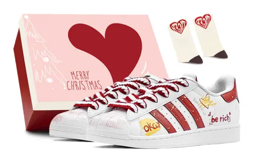Adidas Originals Superstar Wishing You Prosperity Slip Resistant Abrasion Resistant Slip Resistant Abrasion Resistant