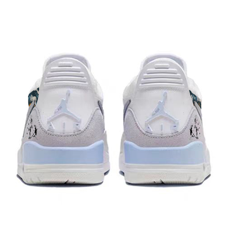 Jordan Legacy 312 Abrasion Resistant Slip Resistant Low top Vintage Basketball Shoes Men’s Gray White