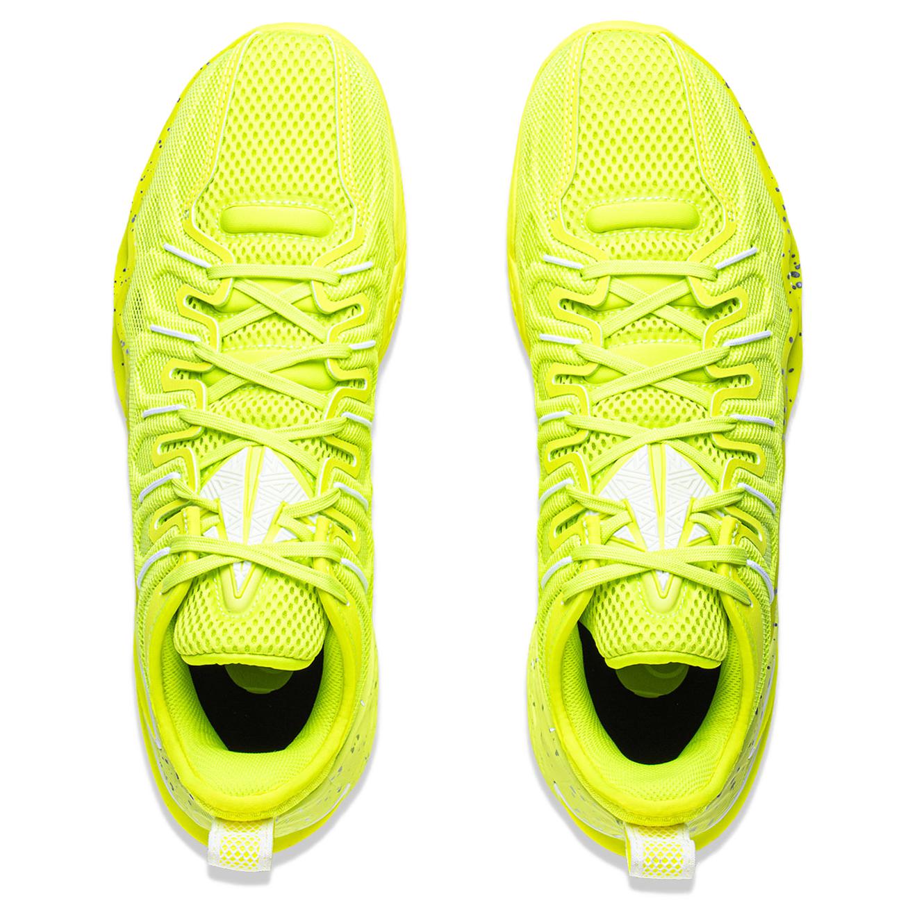 Li Ning Buckets Basketball Shoes Men’s Low Top Fluorescent Alpha Hydroxy Acids Green