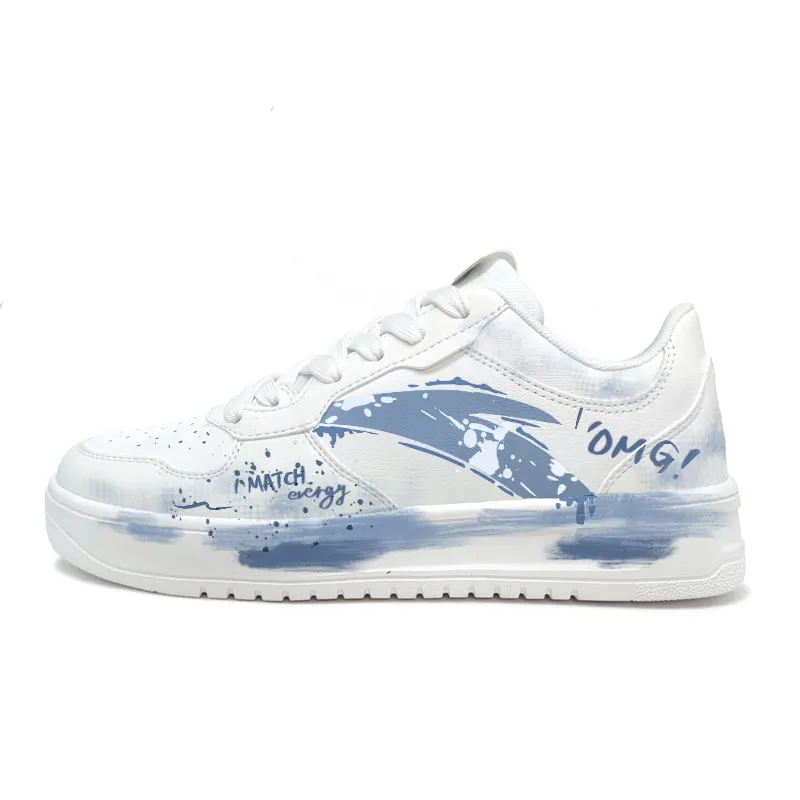 Anta Easy Abrasion Resistant Lightweight Wear resistant And Lightweight Low top Skateboard Shoes Unisex Blue White