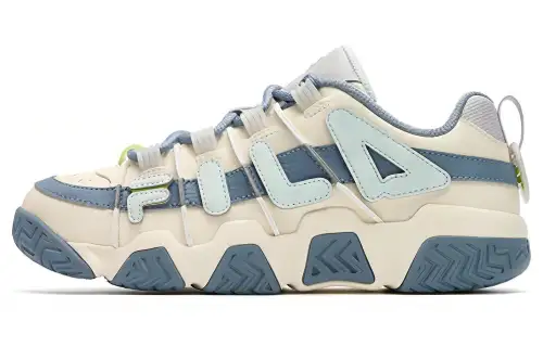 FILA FUSION BUSTER Puffy Shoes Low top Vintage Basketball Shoes Women's White Blue