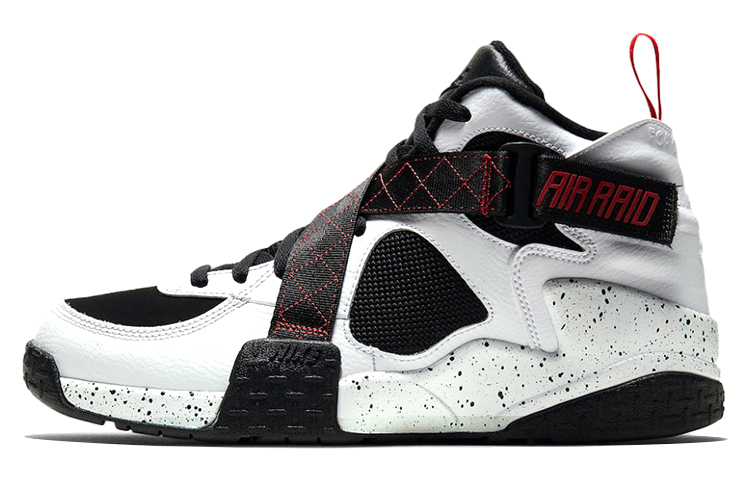 кроссовки Nike Air Raid White Black (бело-черно-красные)