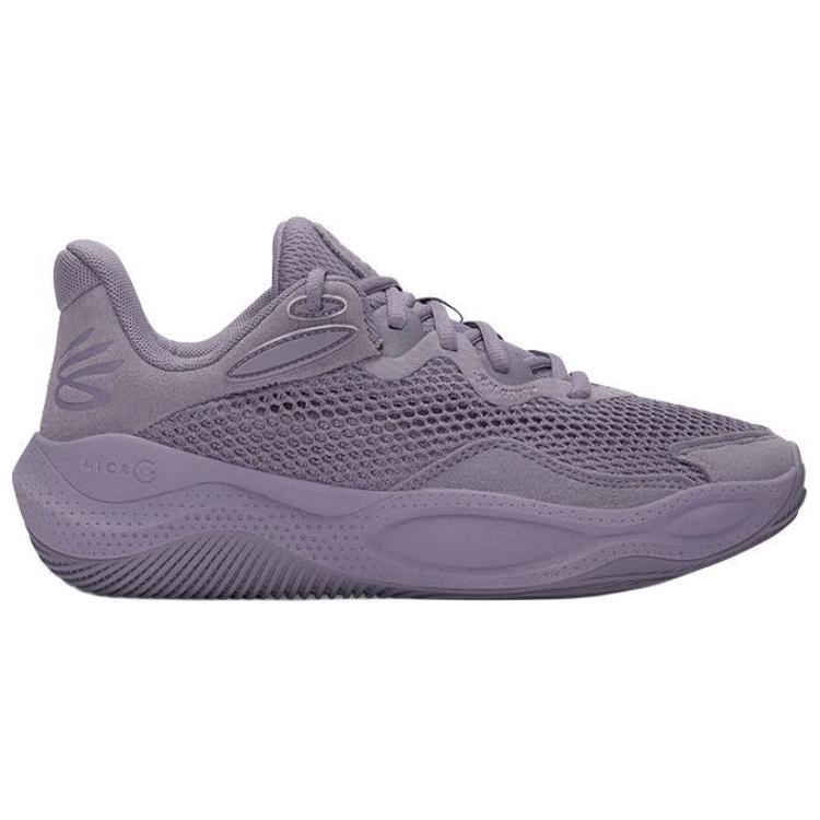 Under Armour Curry Splash 24 Slip Resistant Abrasion Resistant Low top Basketball Shoes Unisex Gray Purple