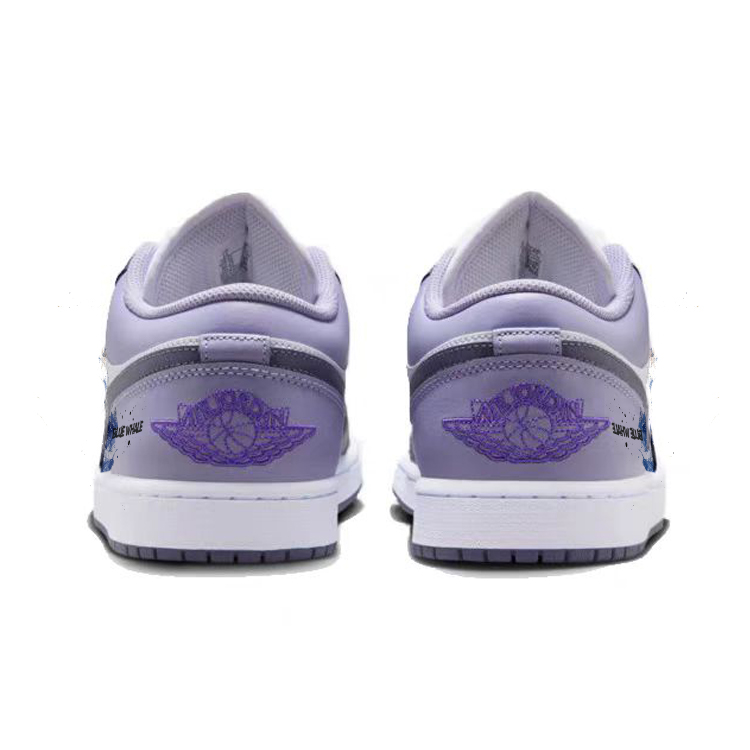Jordan Air Jordan 1 Vintage Basketball Shoes Men’s Low Top White/Purple