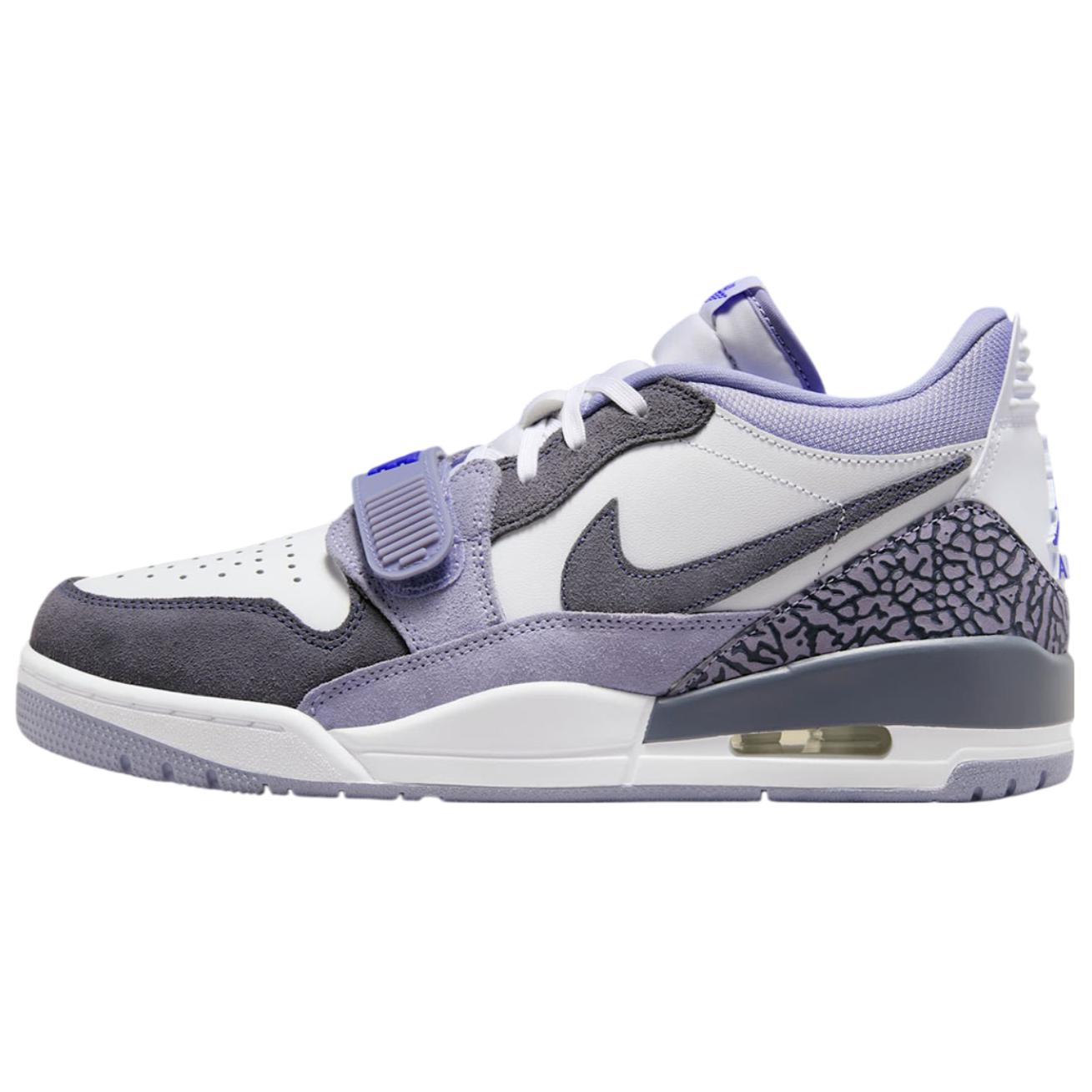 Jordan Legacy 312 LOW comfortable and versatile low-top retro basketball shoes for men, white, black and purple