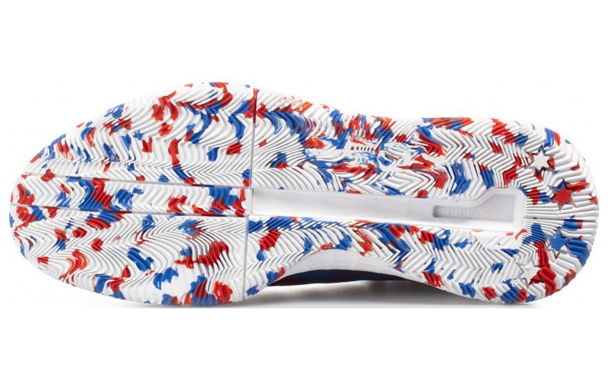 Мужские кроссовки adidas D Rose 11 (сине-бело-красные) — Синий / белый / красный — фото 6