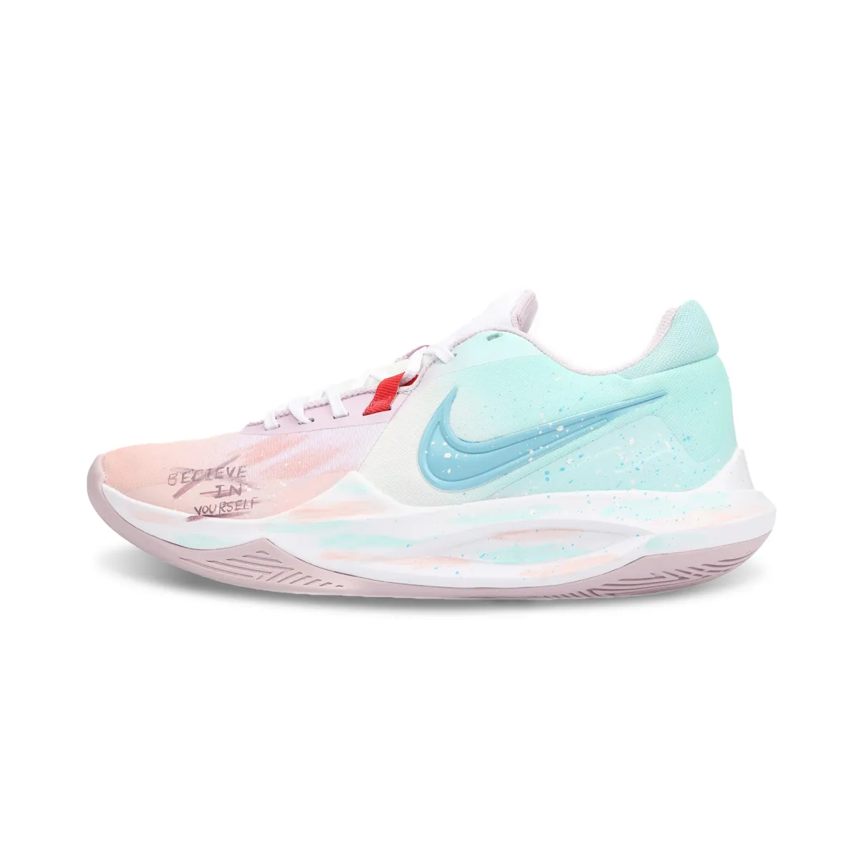 Nike Precision 6 Dreamy Color Cushioning Abrasion Resistant Low top Basketball Shoes Men's Pink
