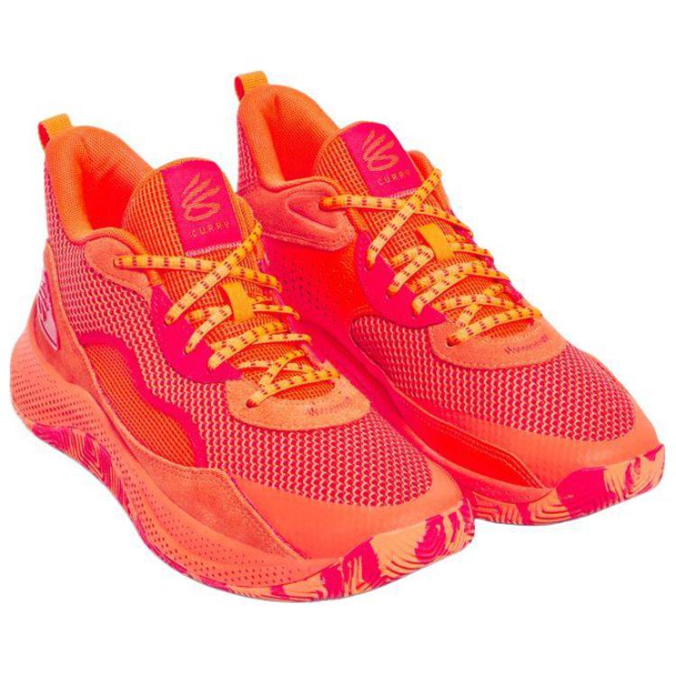 Under Armour Slip Resistant Abrasion Resistant Low top Basketball Shoes Unisex Red