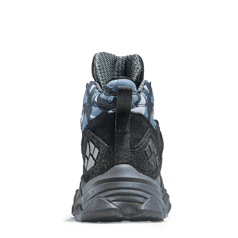 RAX Comfortable Non Slip And Waterproof High top Outdoor Shoes Men’s Black Camouflage
