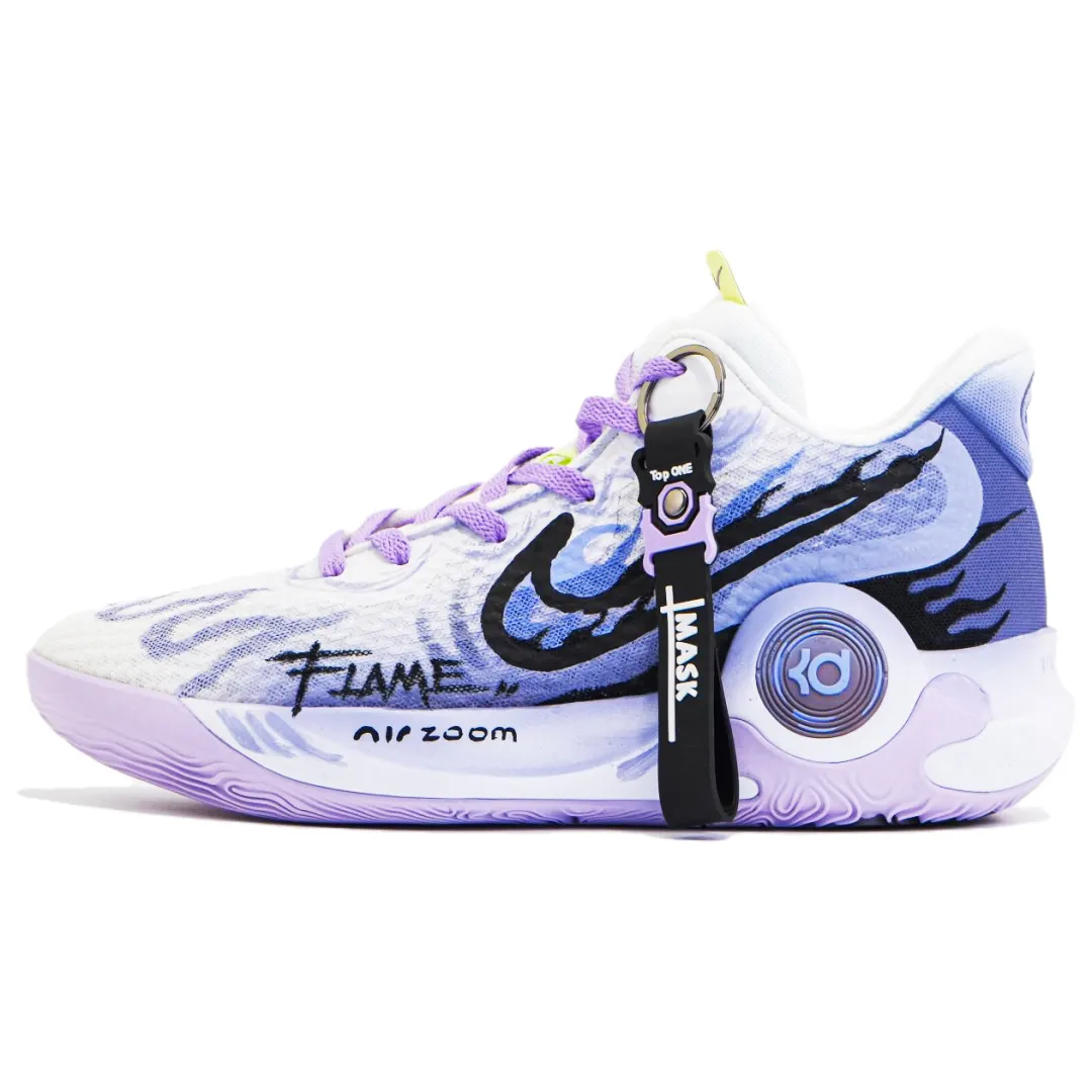 Nike KD Trey 5 IX Slip Resistant Abrasion Resistant Mid top Vintage Basketball Shoes Unisex Purple