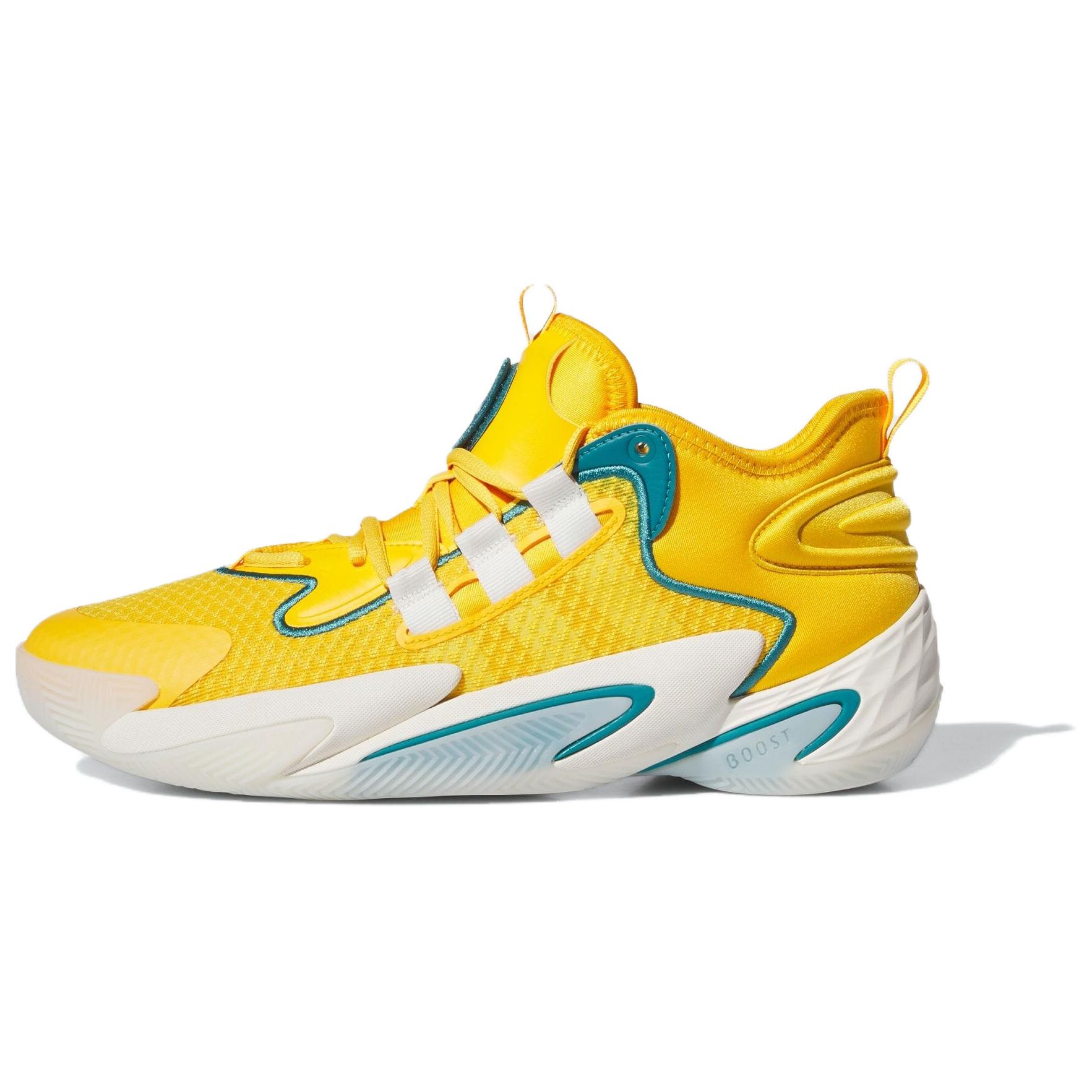 Adidas BYW Select Slip Resistant Abrasion Resistant Mid top Basketball Shoes Unisex Yellow